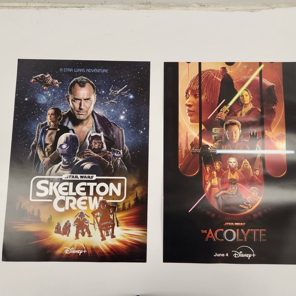 Star Wars BOTH Skeleton crew & Acolyte 2-Sided Poster 13x19 12/2024 Mufasa
